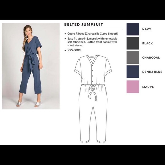 ⓝⓔⓦ AGNES & DORA Belted Jumpsuit •Charcoal - Picture 6 of 6